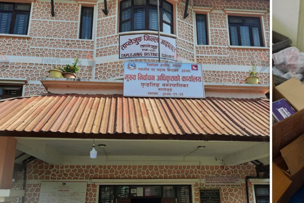 मतपत्र बाहेकका निर्वाचन सामग्री ताप्लेजुङ आईपुग्यो